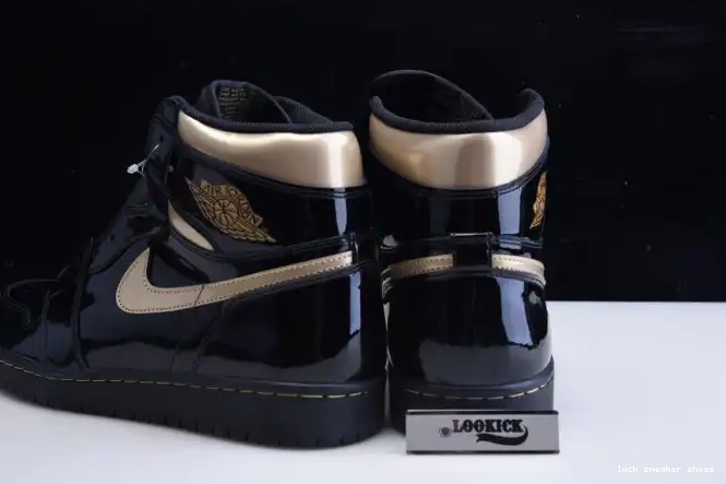Reps LUCY 555088-032 AIR (2020) METALLIC GOLD RETRO 1 JORDAN BLACK HIGH 0607